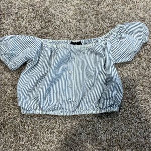 Cute crop off the shoulder shirt